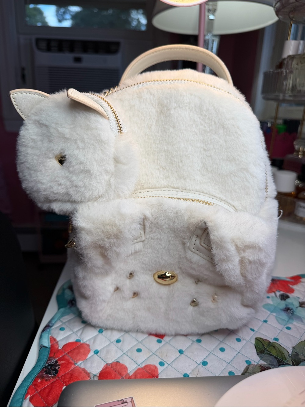 Betsey Johnson Plush Mini Backpack